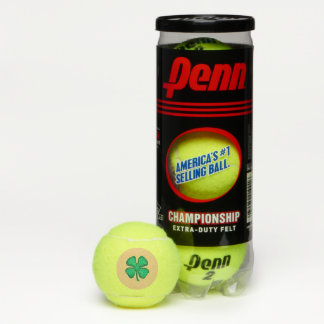 Lucky 4 Leaf Irish Clover tan Penn tennis balls