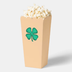 Lucky 4 Leaf Irish Clover tan popcorn boxes