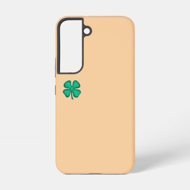 Lucky 4 Leaf Irish Clover tan S22 phone case (Back)
