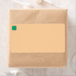 Lucky 4 Leaf Irish Clover tan shipping labels
