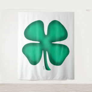 Lucky 4 Leaf Irish Clover tapestry
