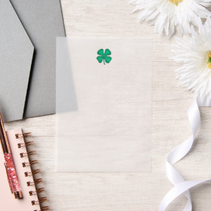 Lucky 4 Leaf Irish Clover vellum papers Invitations