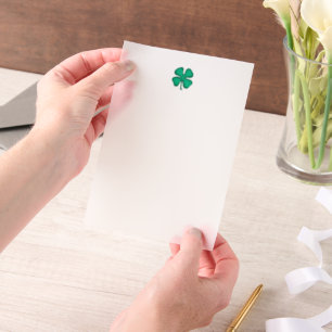 Lucky 4 Leaf Irish Clover vellum papers Invitations