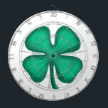 Lucky 4 Leaf Irish Clover white dartboard<br><div class="desc">Lucky 4 Leaf Irish Clover dartboards are a great way to show 'your Irish' and dartboards for darts players on St. Patrick's Day or any day. Lucky 4 Leaf Irish Clover is Steamy Raimon original art and has 1st 4-leaf clover design for sale ever on www anywhere.</div>
