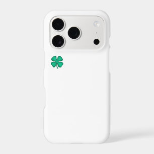 Lucky 4 Leaf Irish Clover white iPhone 17 Pro case