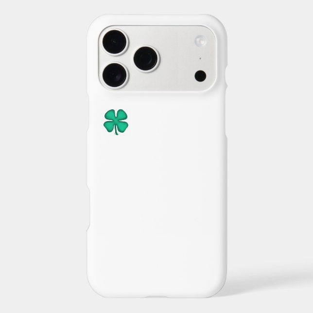 Lucky 4 Leaf Irish Clover white iPhone 17 Pro Max (Back)