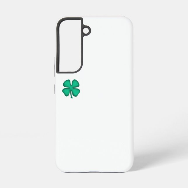 Lucky 4 Leaf Irish Clover white S22 phone case (Back)