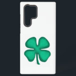 Lucky 4 Leaf Irish Clover white S22 Ult phone case<br><div class="desc">Lucky 4 Leaf Irish Clover Samsung Ultra phone cases are a great way to show 'your Irish' and great items for St. Patrick's Day or any day. Lucky 4 Leaf Irish Clover is Steamy Raimon original art and the 1st 4-leaf clover design for sale ever on www anywhere.</div>