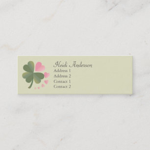 Lucky 4 Leaf Love Clover Skinny Card