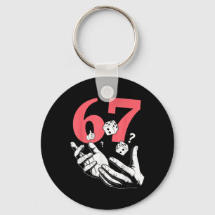 Lucky 67 Dice Roll Design Key Ring
