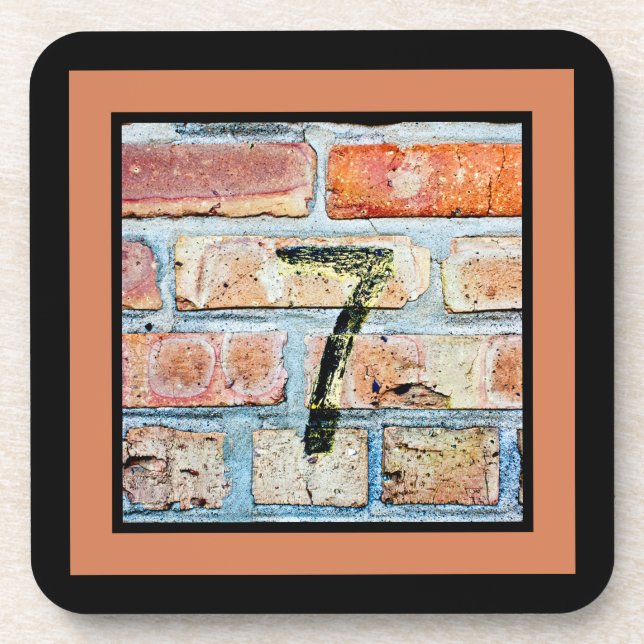 Lucky 7 Plaid Coaster (Front)