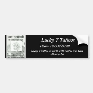 Lucky 7 Tattoos  bumper sticker