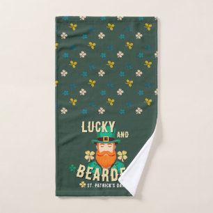Lucky and Bearded St. Patrick’s Day Leprechaun Bath Towel Set