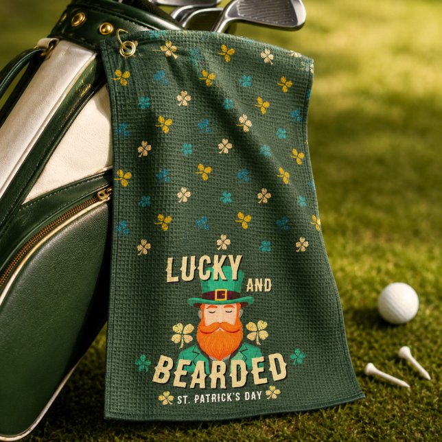 Lucky and Bearded St. Patrick’s Day Leprechaun Golf Towel (Creator Uploaded)