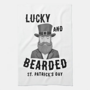 Lucky and Bearded St. Patrick’s Day Leprechaun Tea Towel
