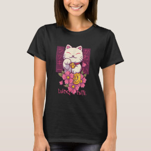 Lucky and Cute Japanese Lucky Cat Maneki Neko Good T-Shirt
