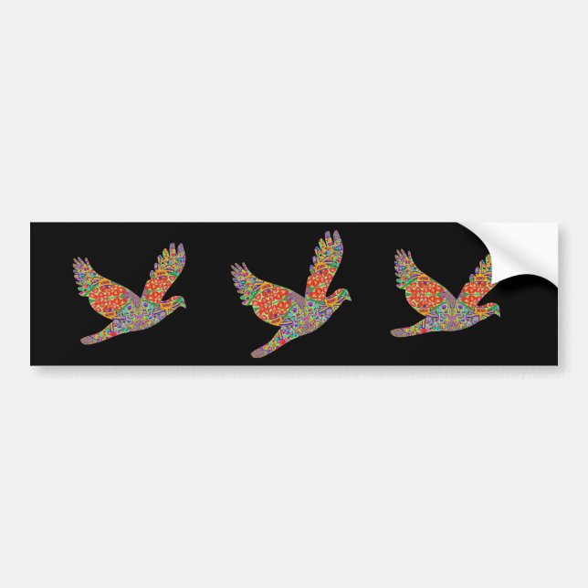LUCKY Angel Bird Bumper Sticker (Front)