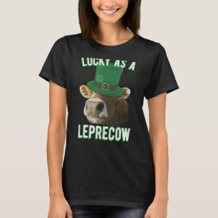 Lucky As A Leprecow Cute Cow Leprechaun Mash-Up St T-Shirt