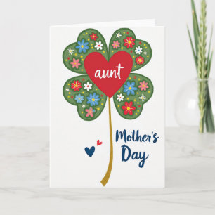 Lucky Aunt Mothers Day Card