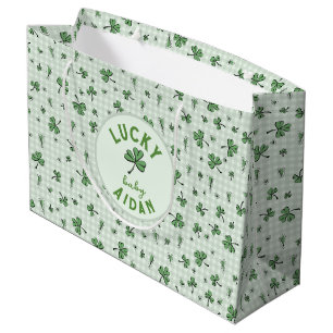 Lucky Baby Green Gender Neutral St Paddys Large Gift Bag