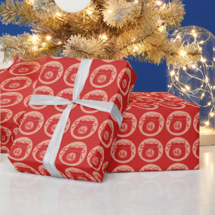 Lucky Bag Chinese New Year Red Pink Wrapping Paper