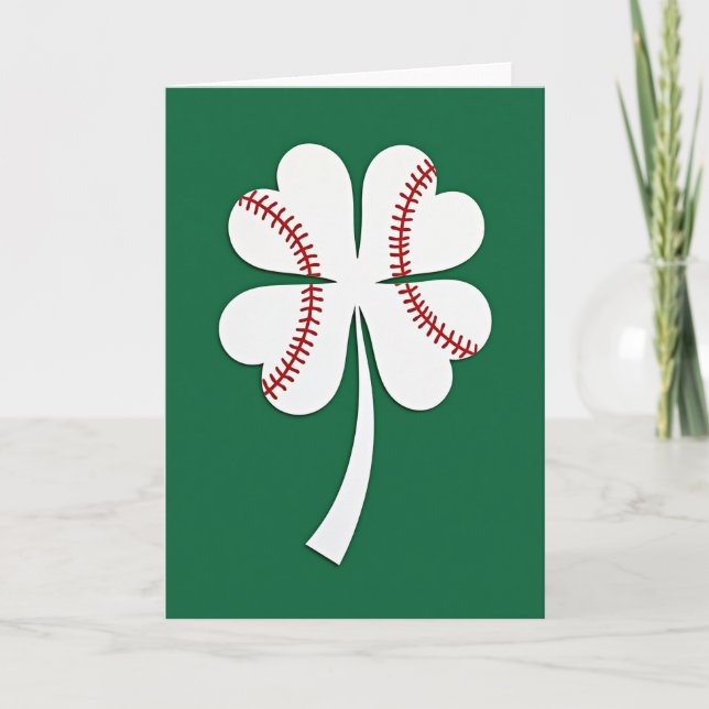 Lucky Baseball Clover Card (Front)