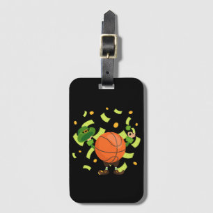 Lucky Basketball Happy Patrick's Day Luggage Tag
