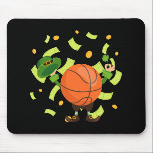 Lucky Basketball Happy Patrick's Day Mouse Mat