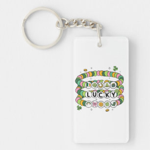Lucky Beaded Bracelet St. Patrick’s Day Design Key Ring