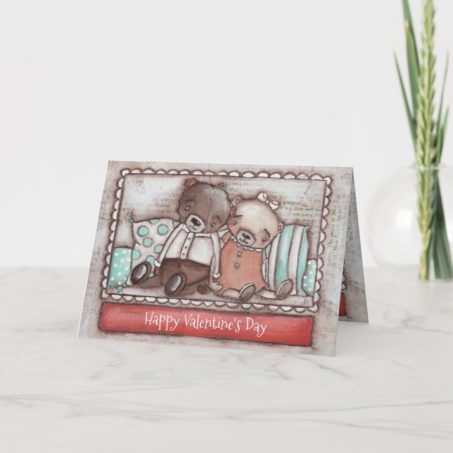 Lucky Bears - Valentine Holiday Card (Front)