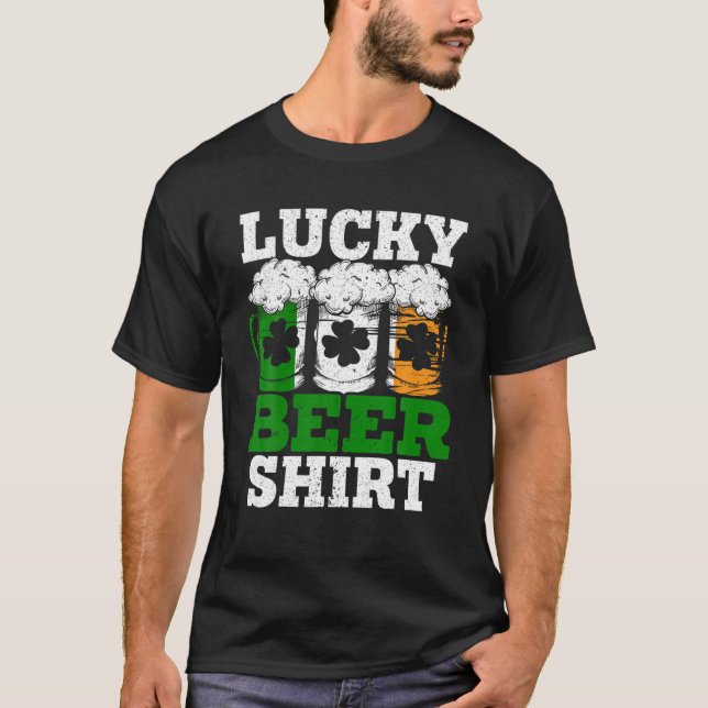 Lucky Beer Saint Patrick's Day Shenanigan Beer T-Shirt (Front)