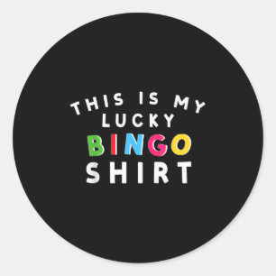 Lucky Bingo Player  Classic Round Sticker