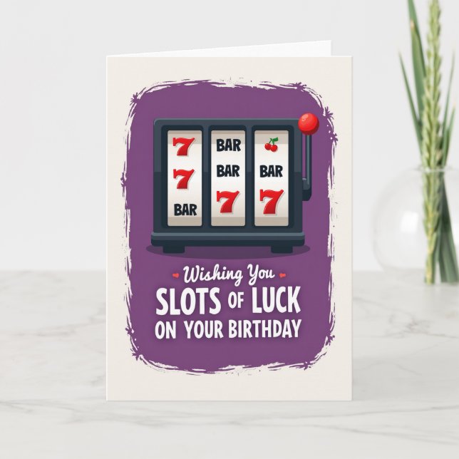 Lucky Birthday Slots Card (Front)