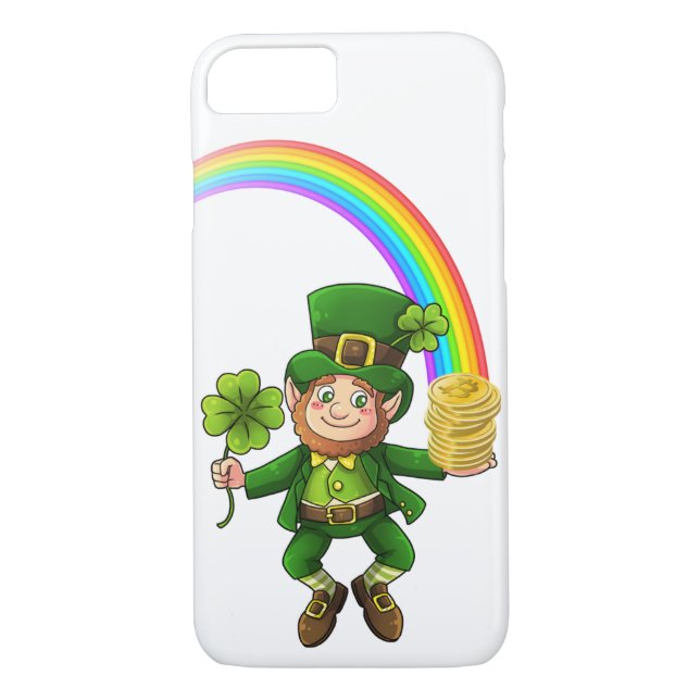 Lucky Bitcoin Rainbow Leprechaun Case-Mate iPhone Case (Back)