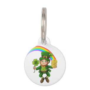 Lucky Bitcoin Rainbow Leprechaun Pet Tag