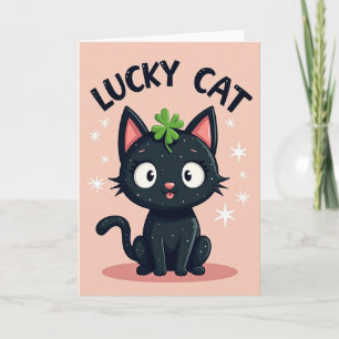Lucky Black Cat Star Card
