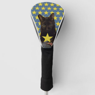 Lucky Black Cat w/Stars Golf Head Cover