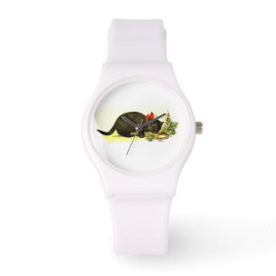 Lucky black cat watch