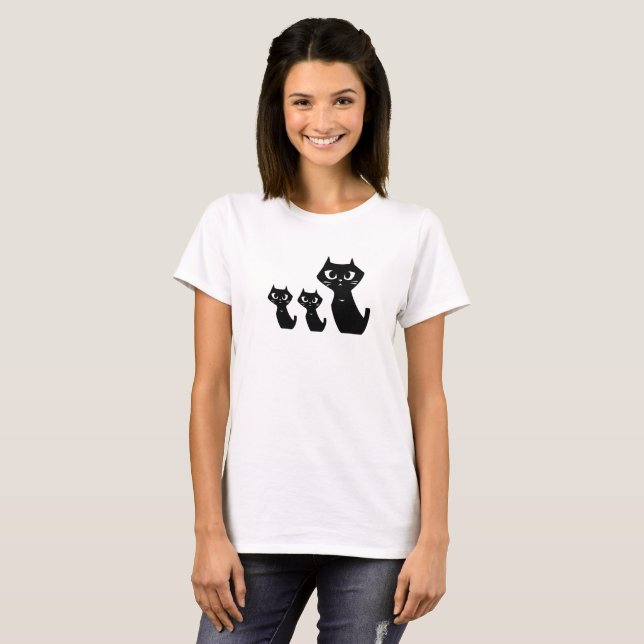 Lucky Black Cats T-Shirt (Front Full)