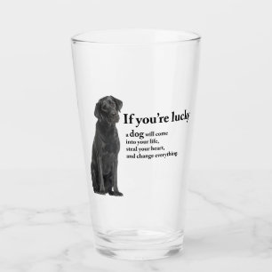 Lucky Black Lab Glass