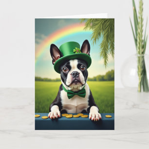 Lucky Boston Terrier Day Card