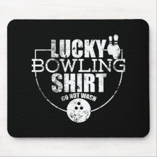 Lucky Bowling Fun Gift For Bowlers Mouse Mat