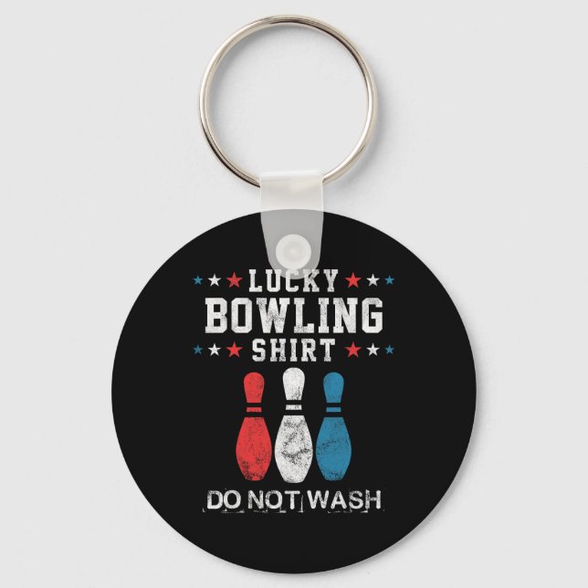Lucky Bowling Gift For Men Husbynd Dad Or Boys  Key Ring (Front)