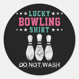 Lucky Bowling Gift For Women Wife Mum Or Girls Classic Round Sticker