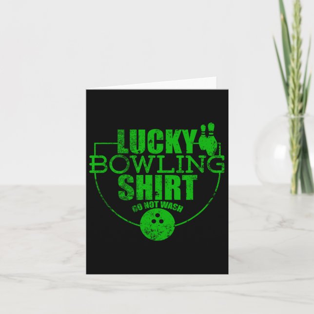 Lucky Bowling Shirt Do Not Wash Funny Quote For Bo Card (Front)