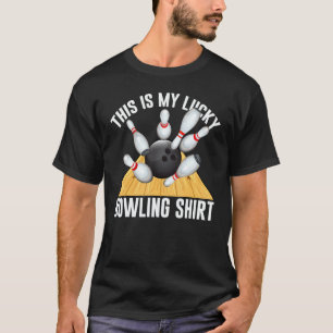 Lucky Bowling   Team Vintage Retro     T-Shirt