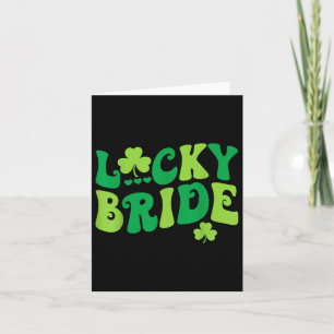 Lucky Bride Groom Couples Matching Wedding St Patr Card