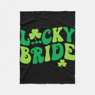 Lucky Bride Groom Couples Matching Wedding St Patr Fleece Blanket