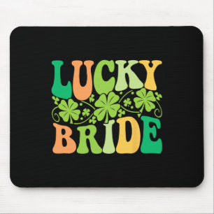 Lucky Bride Groom Couples Matching Wedding St Patr Mouse Mat