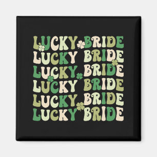 Lucky Bride Groom Matching Couples Wedding St Patr Magnet